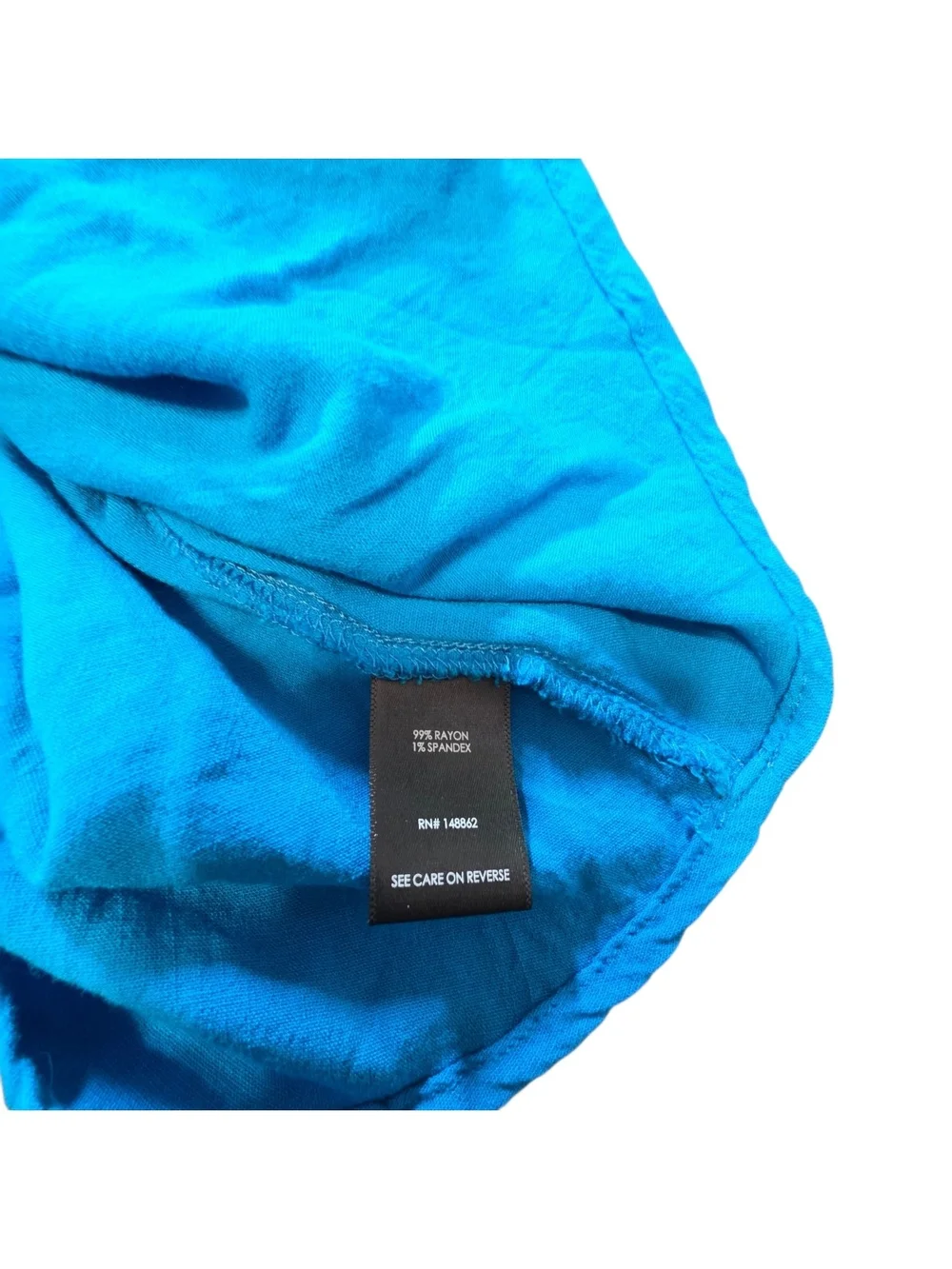 TORRID Bright Blue Button Front Tank Top Blouse Size 1 1X Plus Flowy Pockets - Picture 4 of 7